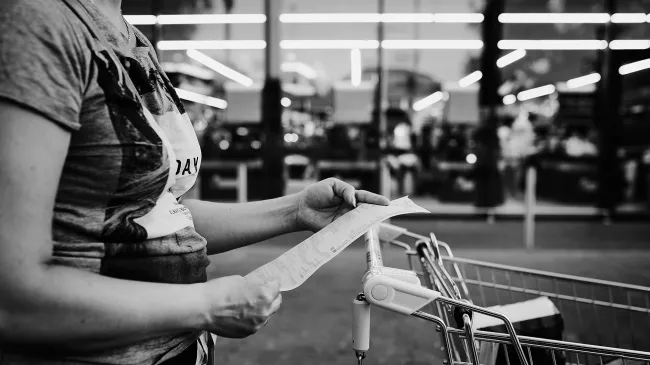 shopping list and cart
